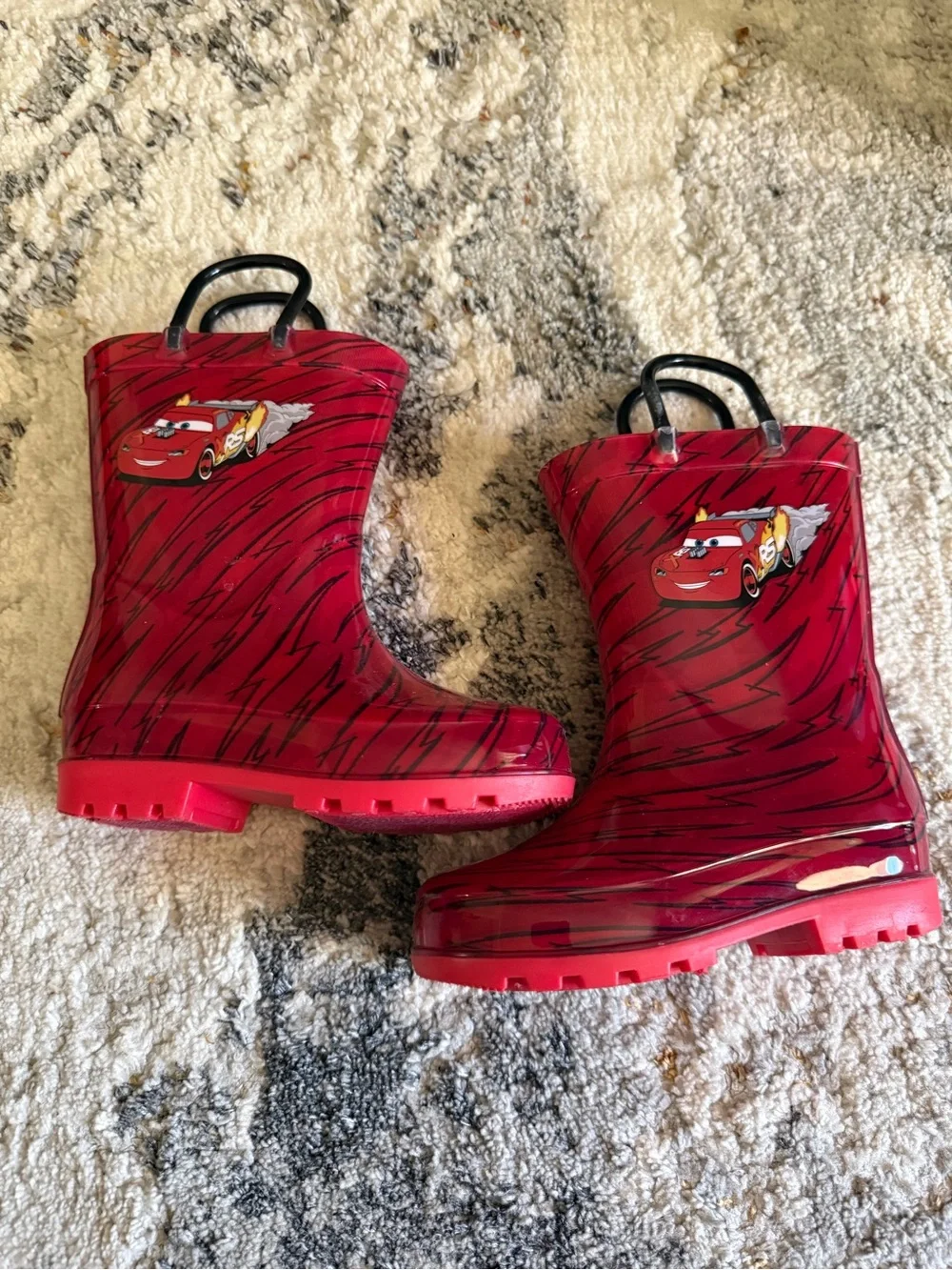 Lightning McQueen Disney Rain Boots 7/8 Toddler